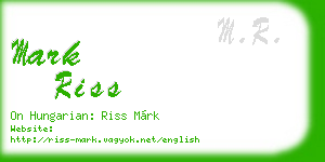 mark riss business card